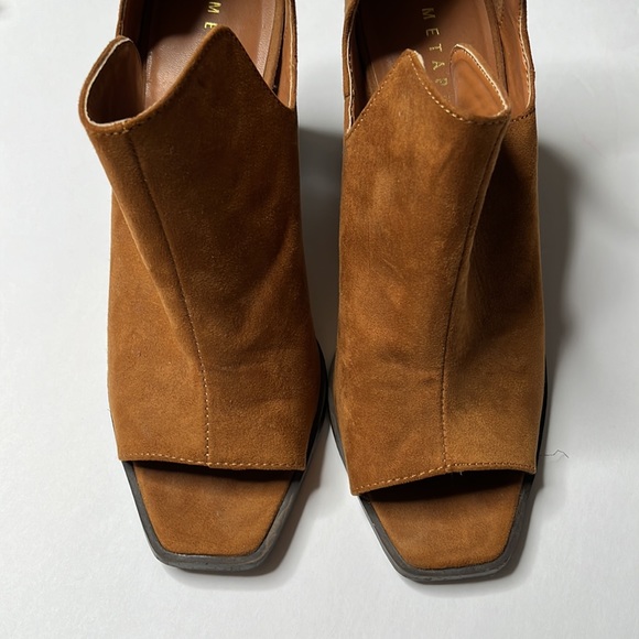 Metaphor Regina style open toe Brown Faux suede heels - Picture 3 of 8